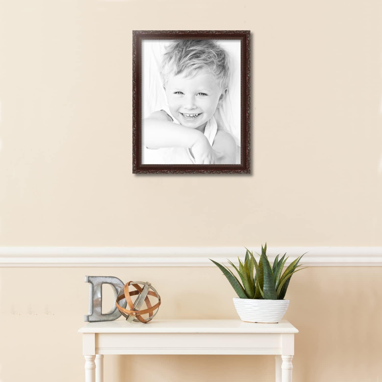 ArtToFrames 16x20 Frame, Wood Picture Frame 16 x 20 Inch Poster Frame | Classic Burgundy | Custom Poster Frame with Economy Acrylic & Backing | Elegant Decor for Photos Diplomas Art or Puzzles
