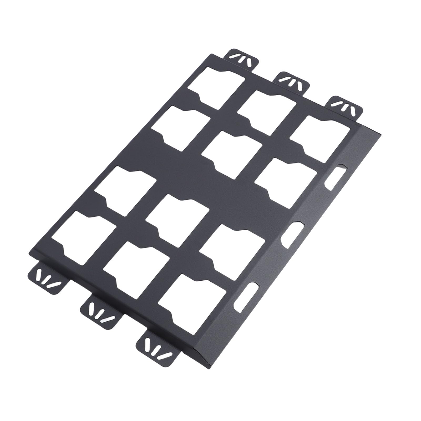 Generic Skrzynka Narzędziowa ze Stopu Aluminium Płyta Montażowa Wszechstronne Rozwiązanie do Przechowywania do Domowego Warsztatu Montaż ścienny lub Podłogowy 13,4 X 21,9 Cala (BLACK)
