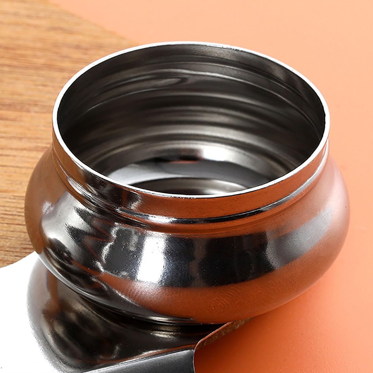 1 Set Stainless Steel Art Oil Pot with Lid Leak Proof Drum Shape Oil Pot for Artists, Students, Drawing Enthusiasts Painting image 2