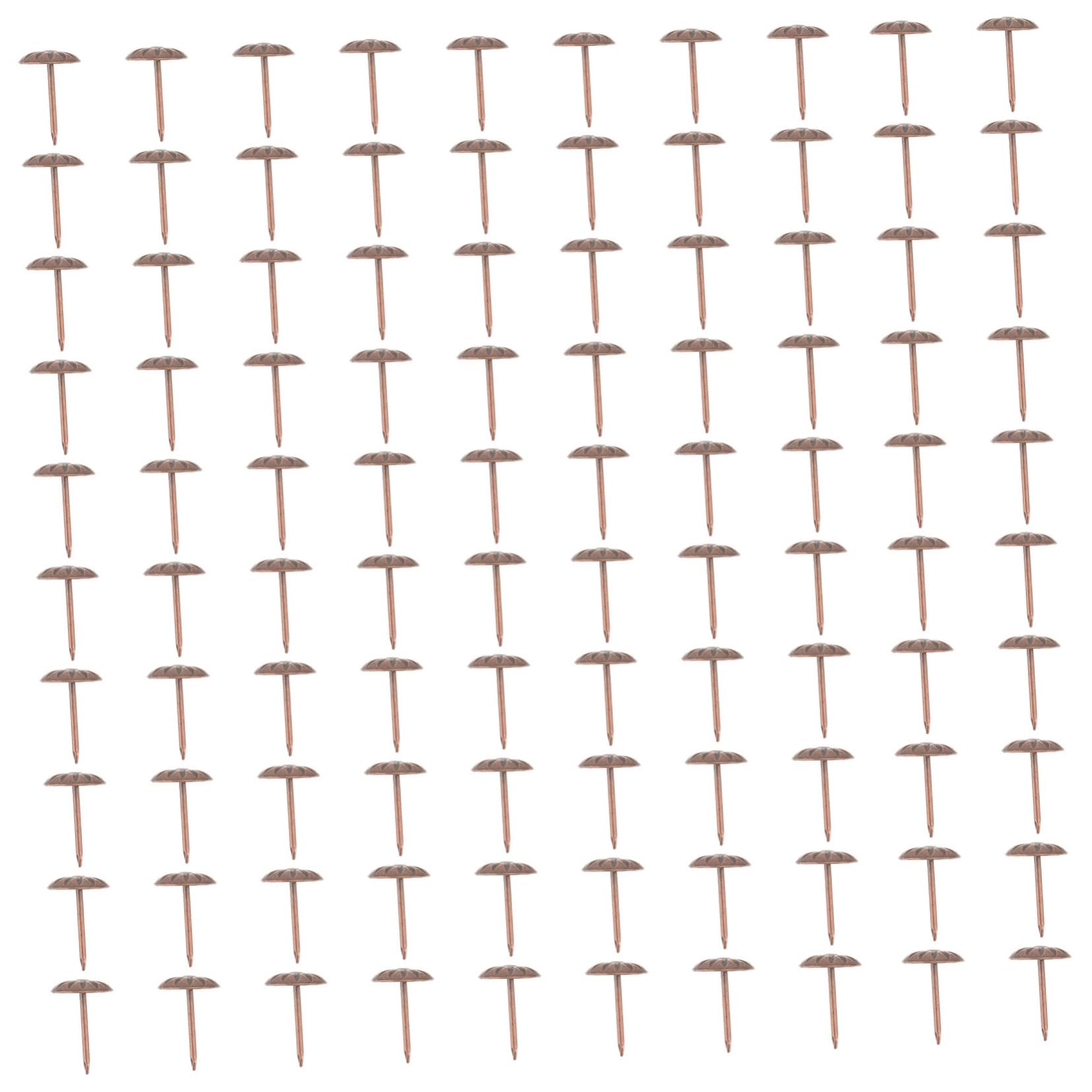SEWACC 300pcs Red Bronze Bubble Nails Sturdy Upholstery Tacks for Furniture Decor Wall Hanging
