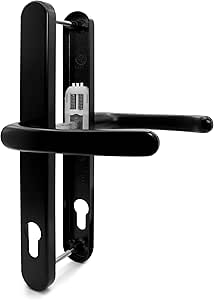 TSS Lever Lever UPVC Multipoint Door Handles - 92mm PZ Sprung - 215mm Screw Centres - 260mm Long Backplate 3x Fixing Points 68161 8 thumbnail image