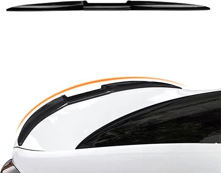 Rear Spoiler Wing Fit for 2011-2018 VW Jetta,3pcs Abs Truck Spoiler Wing Rear Tail Trunk Wing Spoiler,Glossy Black