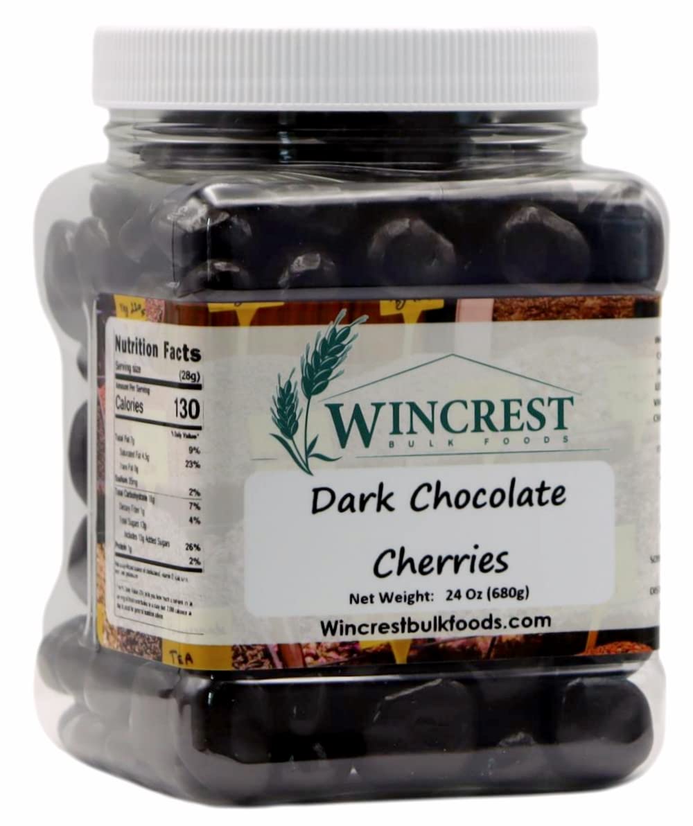 WinCrest Dark Chocolate Covered Cherries (1.5 Lb Tub)