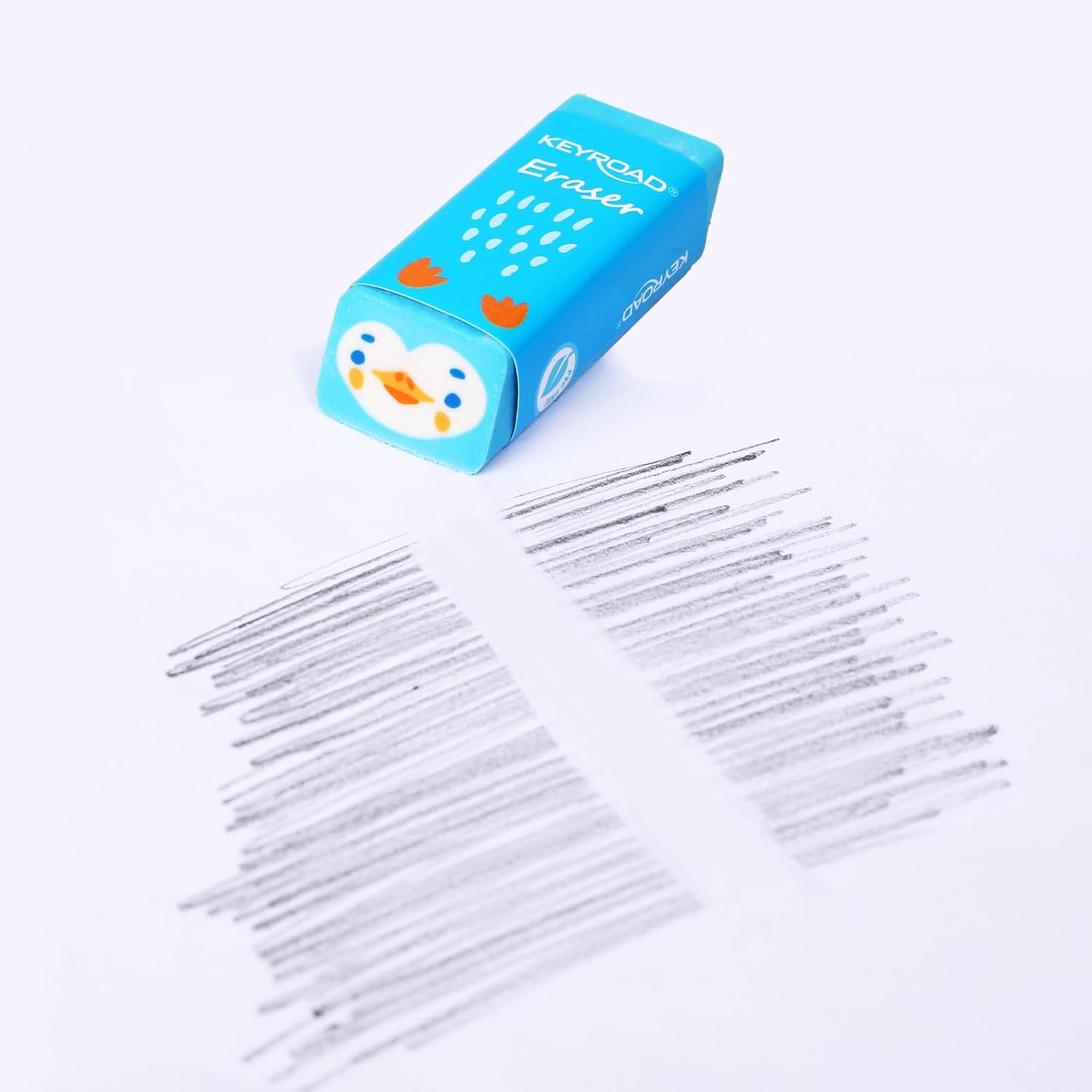 KEYROAD Eraser - Animals/Eraser for Pencil and Colouring Pencil/Pack of 2 Blisters/Mix of Colours/Ideal for School and Office