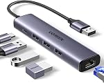UGREEN USB 3.0 sur l'adaptateur Ethernet 5-Port USB Hub avec 1Gbps | RJ45 Adaptateur réseau Gigabit pour Hub Ethernet Compatible avec MacBook, Surface Pro, Windows, XP, Vista, Linux, Mac
