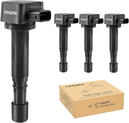 NPAUTO Paquete de bobina de encendido de repuesto 1.7L 1.7 L4 Honda Civic 2001 2002 2003 2004 2005, Acura EL, UF400 UF512 C1460, paquete de 4