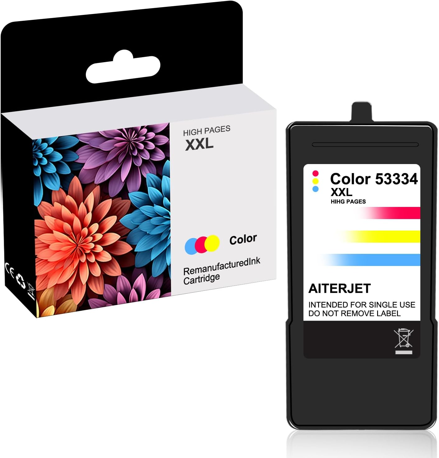 High Pages Remanufactured Ink Cartridge Replacement for PR 53334 Tri-Color Ink Cartridge for Bravo se-3 and 4200-series disc Publishers
