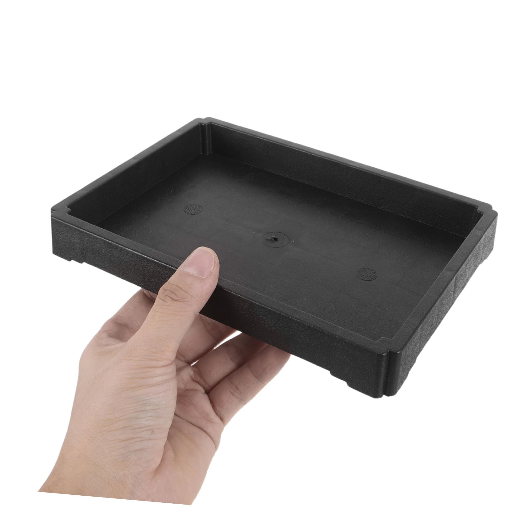 TOYANDONA 6 Pezzi Sottovaso Nera per Piante in Resina Rettangolare