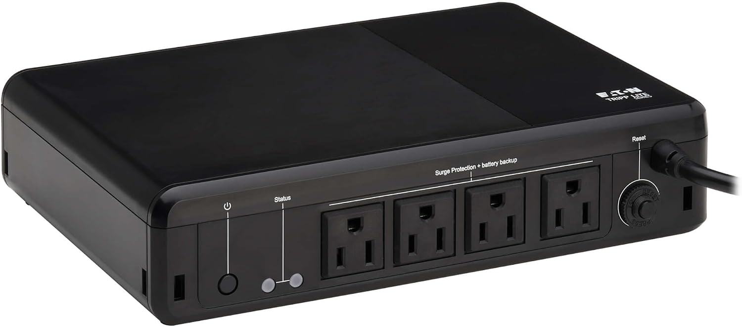 Eaton Tripp Lite BC600R 600VA Small UPS 300W Battery Backup Surge Protector