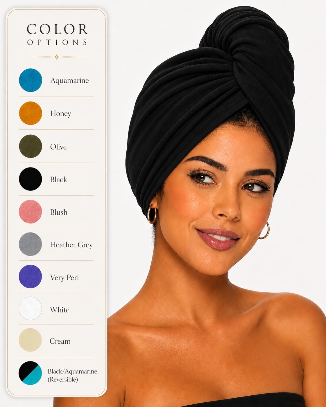 Elizabeth Roberts 100% Cotton T Shirt Hair Towel Wrap Plopping Essential Turban Style Hair Drying Towel for Women and Men All Hair Types and Styles, Blush