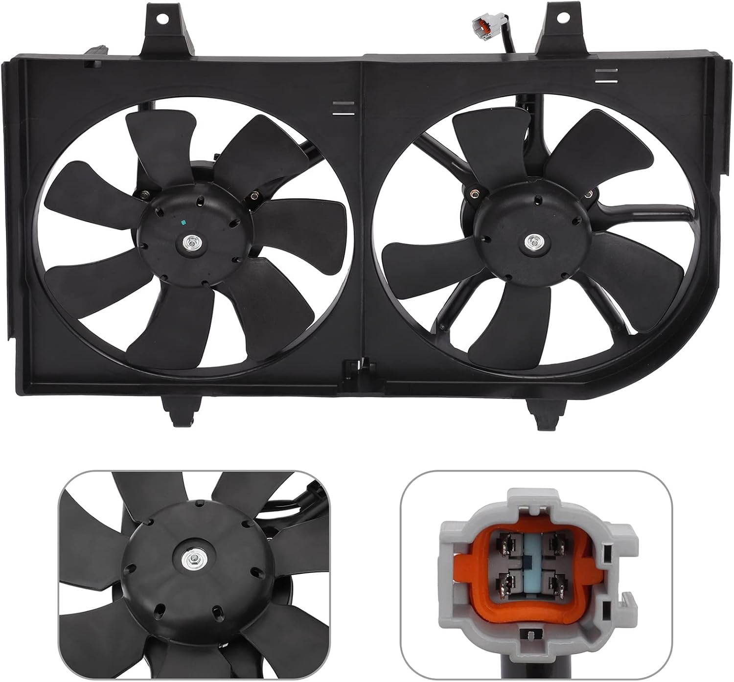 ANAPRT 620-425 674-59685 NI3115125 Dual Radiator Condenser Cooling Fan Fit for 2002-2006 for Nissan Sentra