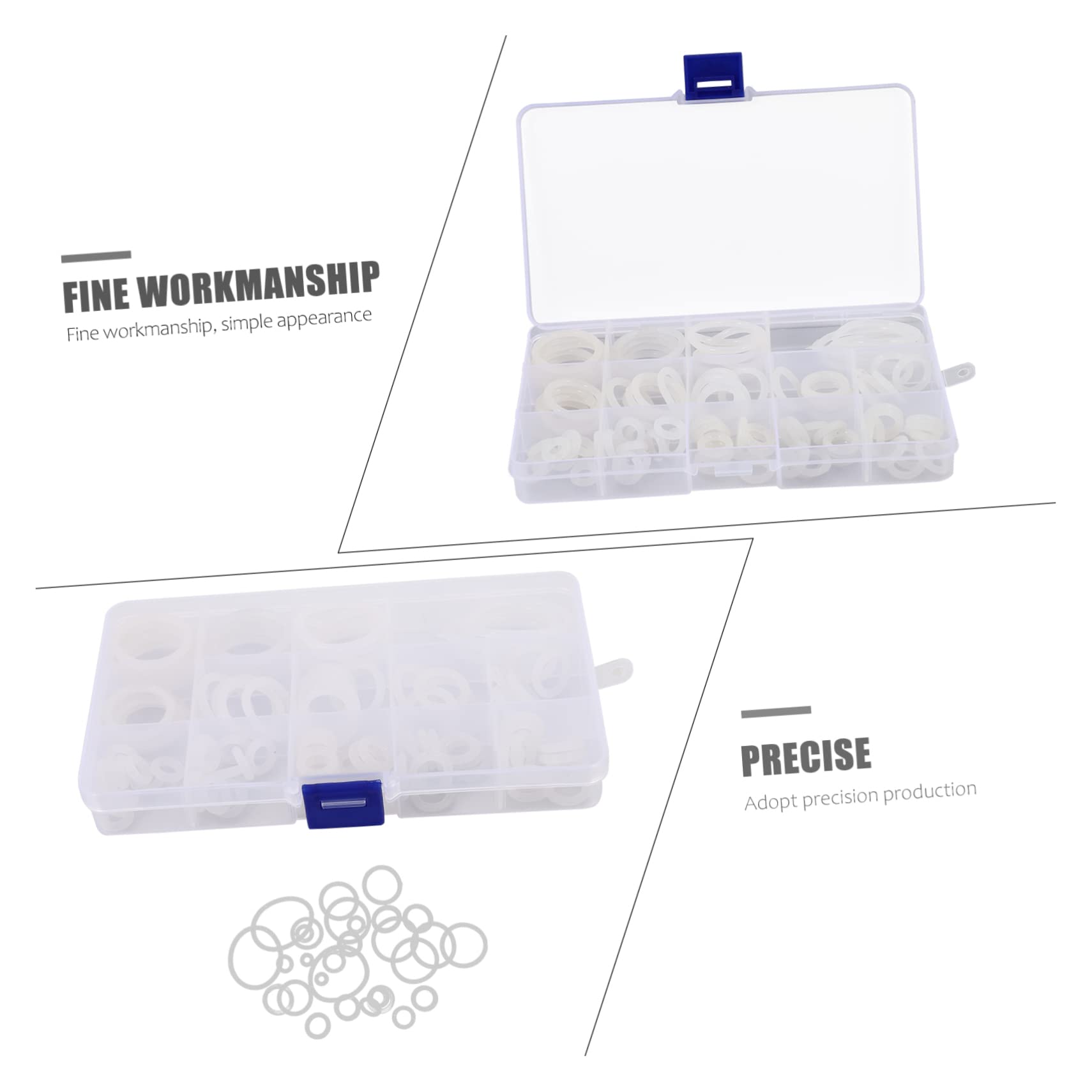 SOLUSTRE 95pcs Set for Pressure Washer Leakproof Gasket Assortment - Nylon Washers Accessories