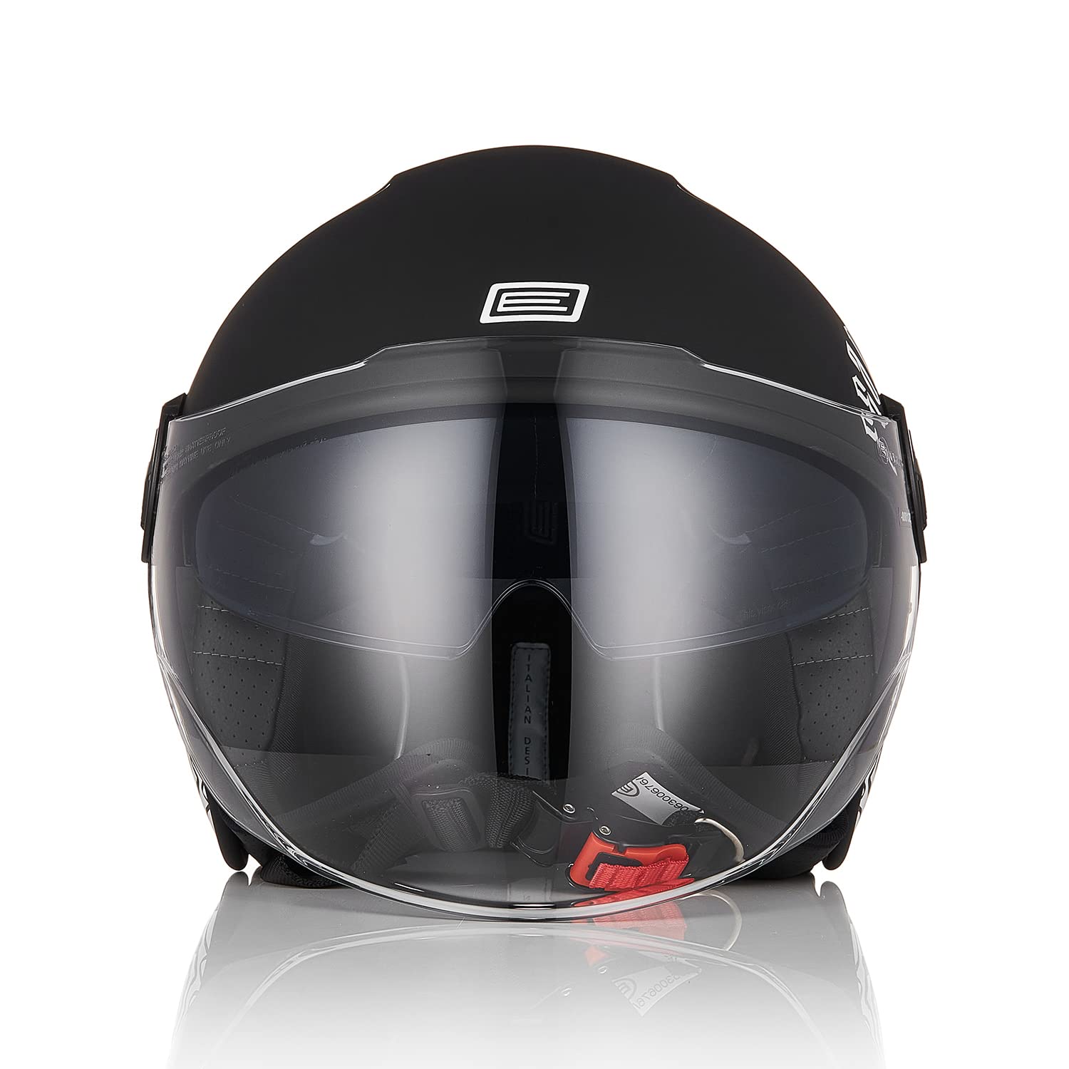 ORIGINE Casco Moto Jet Abierto con Doble Visera Homologado ECE 22-06 para Motocicleta, ATV, UTV y más en Amarillo Fluorescente, Negra Titanio o Verde Militar