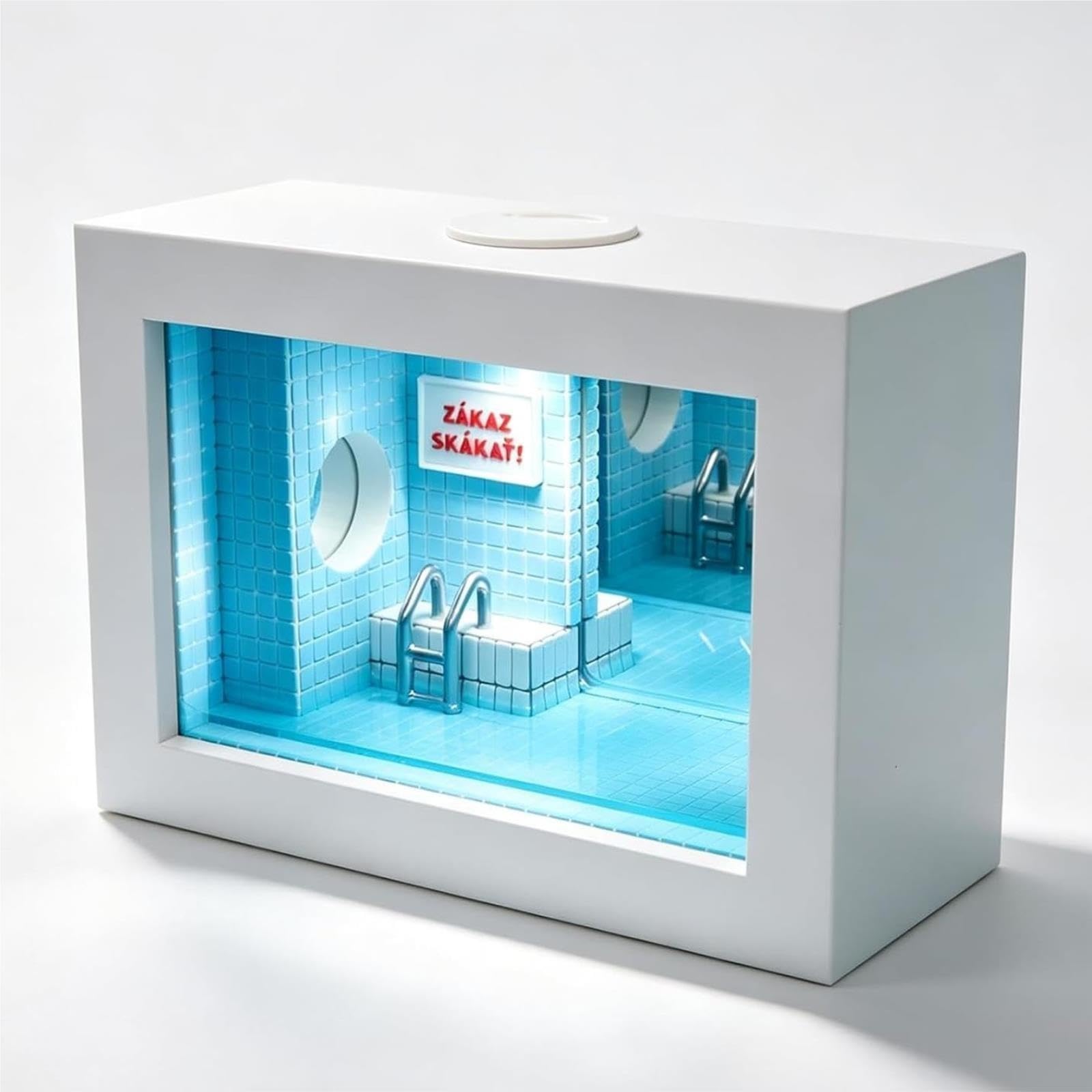 Luce Notturna A LED Con Cornice A Specchio Infinity, Specchio Infinity