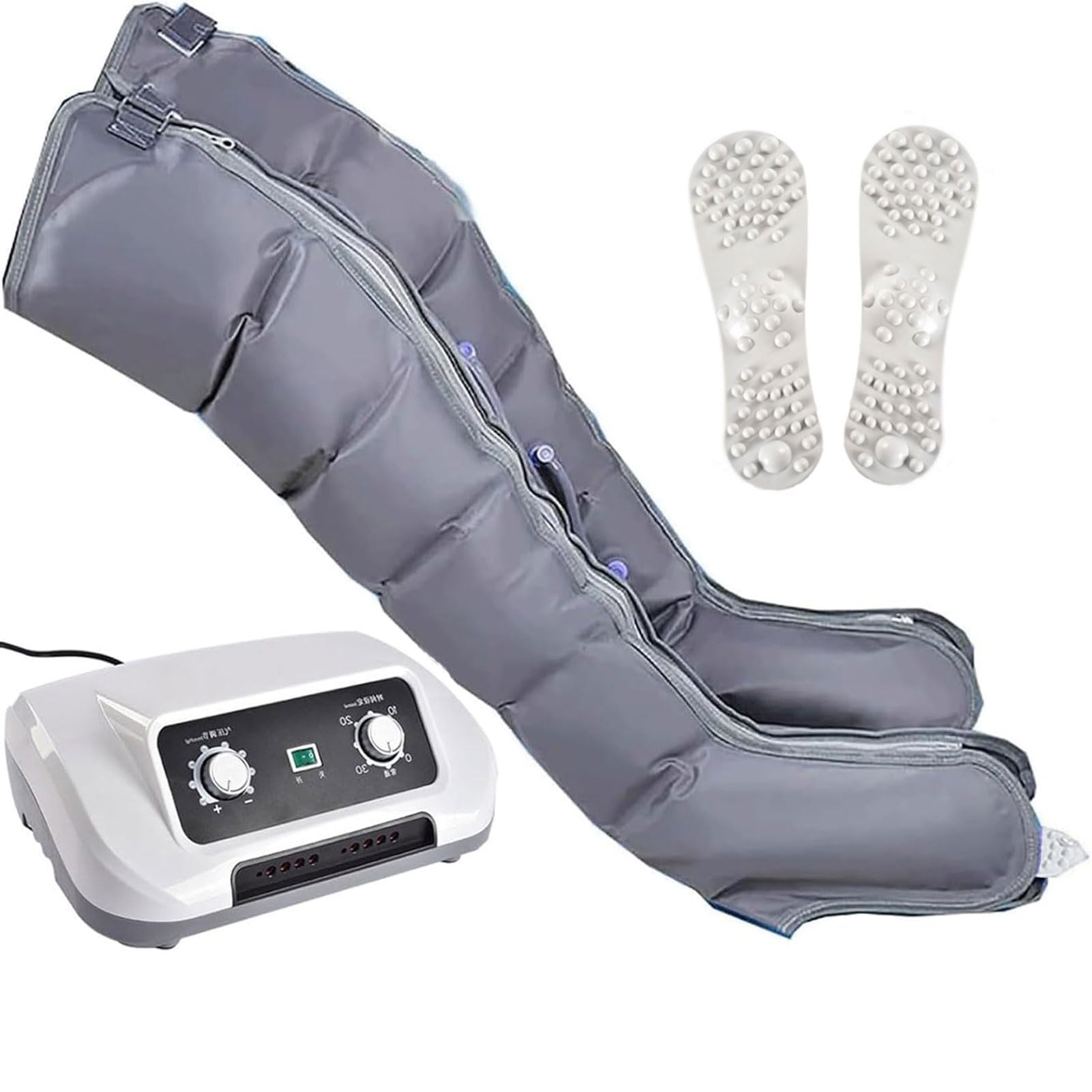 Presoterapia para Casa, Profesional Botas Presoterapia Piernas, Presoterapia Piernas y Abdomen 6 Cámaras de Aire, Presoterapia en Casa, Masajeador de Piernas (Negro)