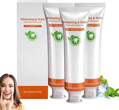 Kugig Toothpaste, Kugig Whitening Toothpaste for Healthier and Whiter Teeth, Promotes the Natural Whitening of the Teeth, Protects Tooth Enamel, Deep Cleaning Freshens Breath 24 Hours 3PC