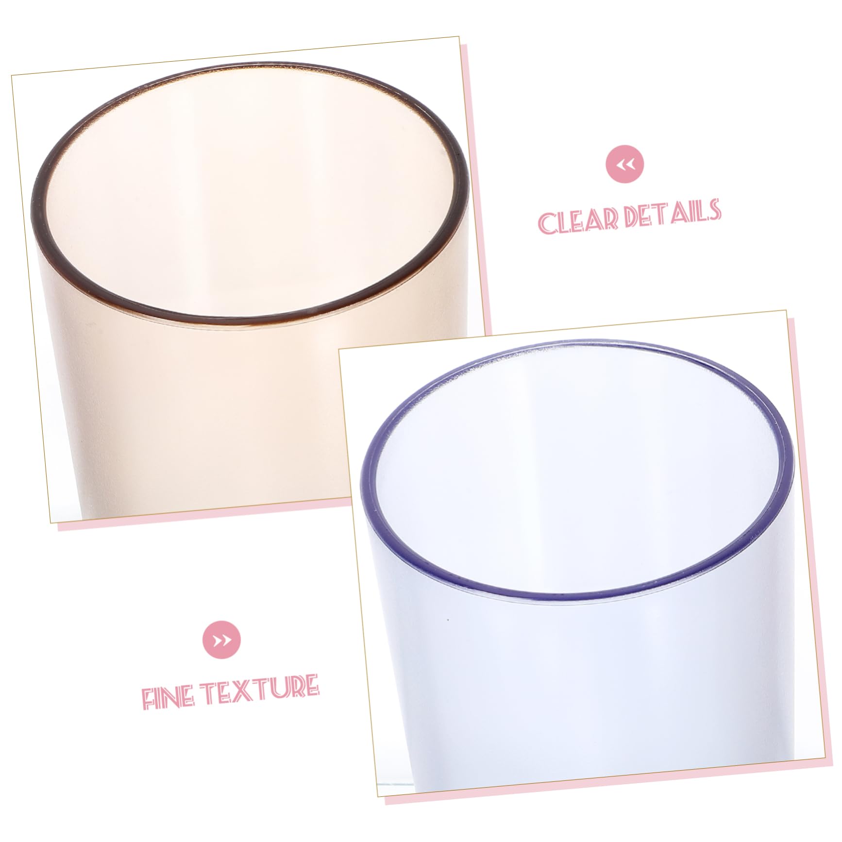 PRETYZOOM 4 Set Tazza dello Spazzolino da Denti Tazze da caffè Trasparenti Dentifricio Titolare Biberon Spazzolino da Viaggio Frullato Coperchi delle Tazze Distributore Plastica 4 Pezzi * 4