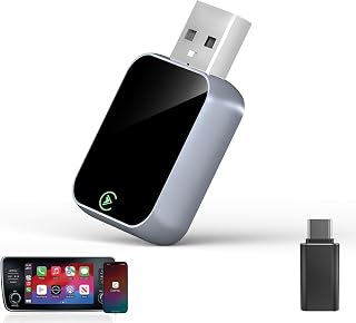 Enhanlife 2026 Wireless CarPlay Adapter for iPhone: 5s Auto-Connect, Zero Lag Bluetooth 5.3 & 5GHz Wi-Fi, Plug & Play USB A/C