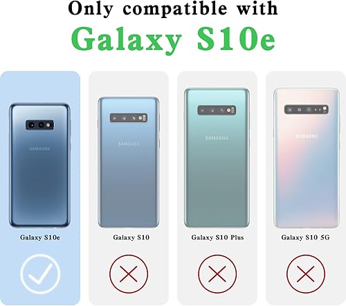 Miniatura 2 de KuDiNi Funda para Samsung Galaxy S10e, Galaxy S10e para mujer, con purpurina, cristal suave, transparente, TPU, de lujo, bonita funda protectora con