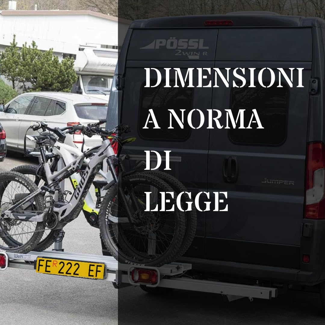 Targa Ripetitrice Alluminio Catarifrangente Made in Italy Portabici Carrelli Rimorchi Dimensioni Originali Caratteri Omologati R Rossa Inclusa