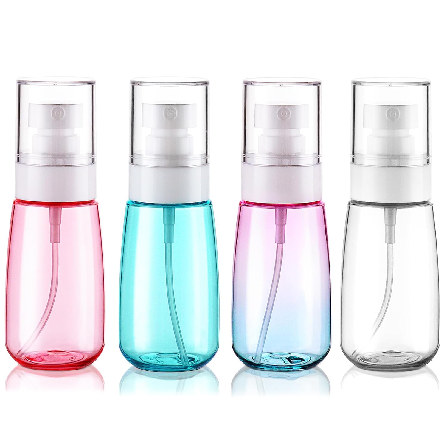 Cosywell Travel Spray Bottle TSA Approved 2oz 60ml 3 Pack Leak Proof Fine Mist Empty Plastic Refillable Spray Bottle for Perfume Essential Oils Toners Rose Water Cosmetics (3color)