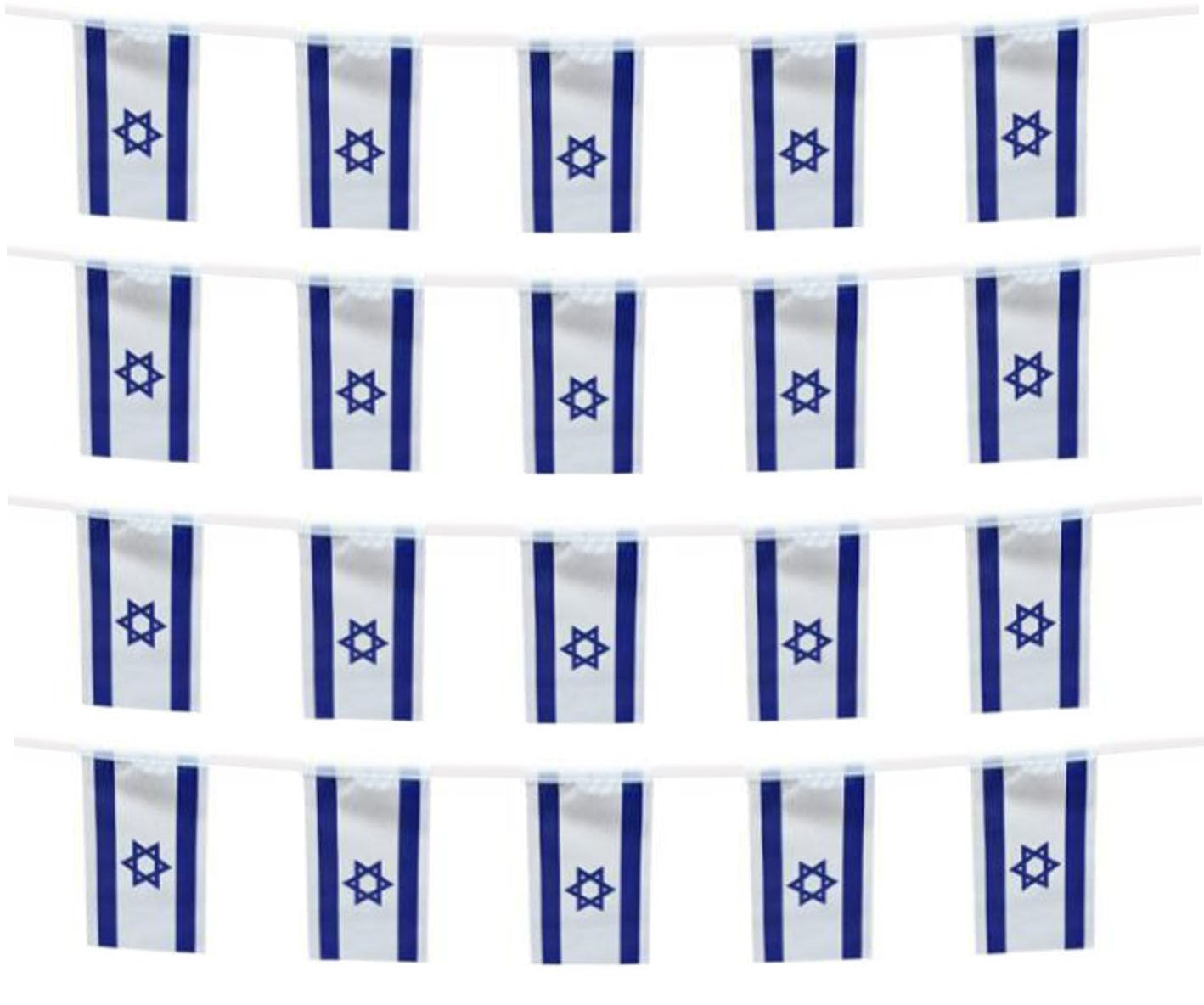 FFILL 20 Feet 20 Flags Israeli Banner Flag , Israel Mini Flag Small Banner, for Party, Shops and Bars Decorations, And International Day Celebrations .Asian Country-Themed Flags -29 Countries To