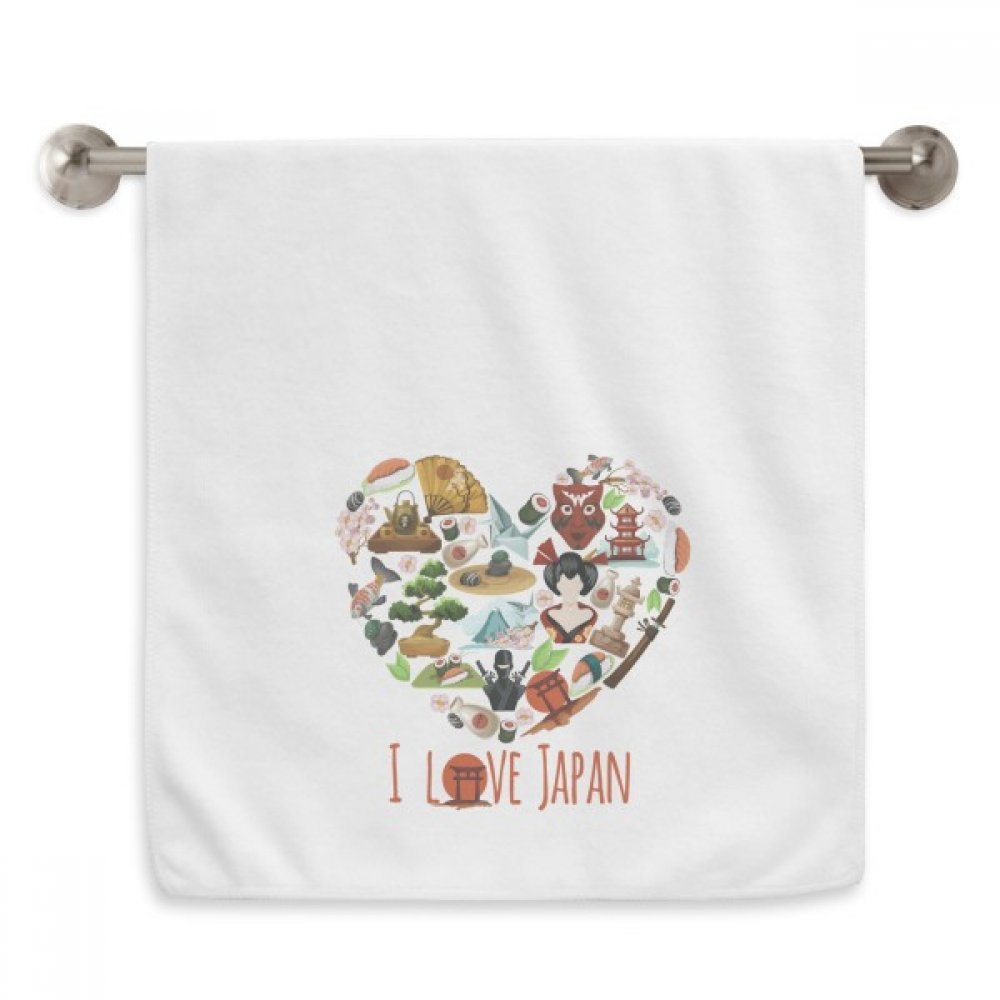 Serviette moelleuse J'aime Le Japon pour le soin du visage