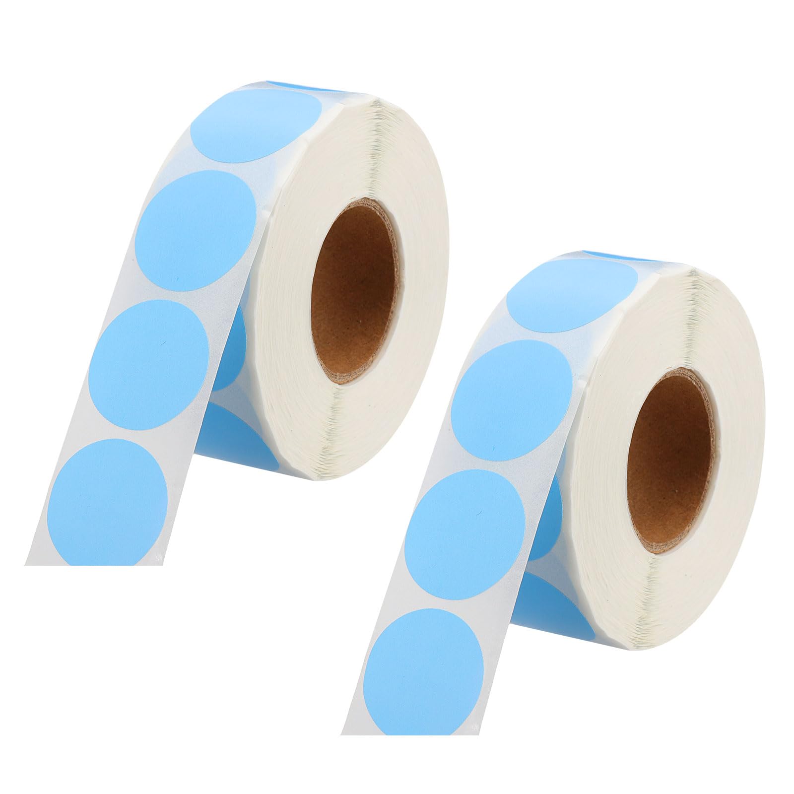 sourcing map 1 Inch Circle Dot Stickers Color Coding Labels Blank Round Label Waterproof Self-Adhesive Sticker for Envelope Document Organize Gift Box (Light Blue, 2 Roll, 2000Pcs/Roll)
