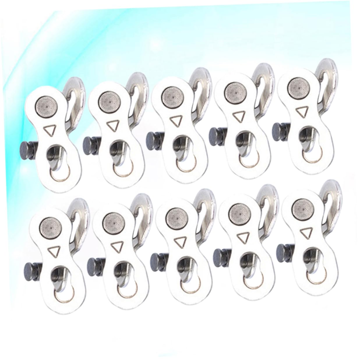 BESPORTBLE Bike Chain Buckle 10 Pairs for Temporary Repair and Chain Joint Accessory