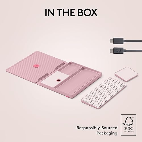 Miniatura 8 de Logitech Casa Kit de Escritorio Pop-Up para Trabajar desde Casa con Soporte para Laptop, Teclado Inalámbrico y Touchpad, Bluetooth, Carga USB C
