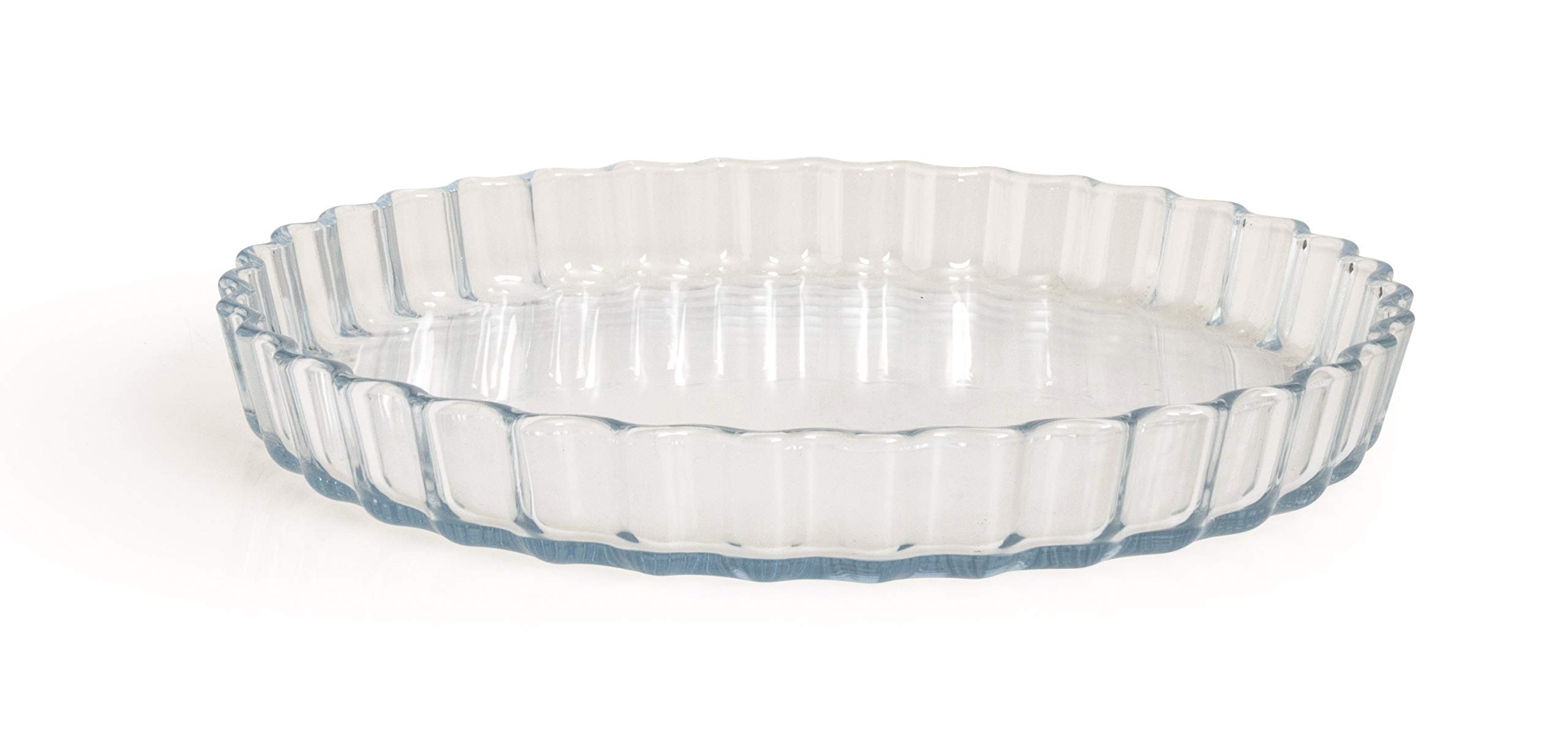 Excelsa Natural Baking Tart Mould, Glass, Transparent