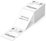 Étiquettes thermiques directes 4" x 6", 500 étiquettes blanches perforées compatibles avec les imprimantes Zebra, Elton (1 pile de 500 étiquettes)