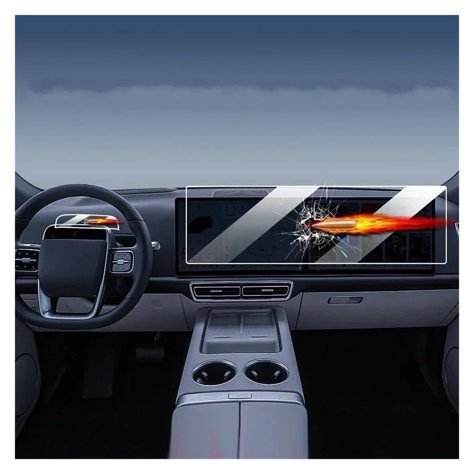 Film Protecteur d'écran en Verre trempé pour GPS de Voiture LI Auto L7 L8 L9 (2023-2025) - Autocollant pour Tableau de Bord - Film pour écran Interne L7