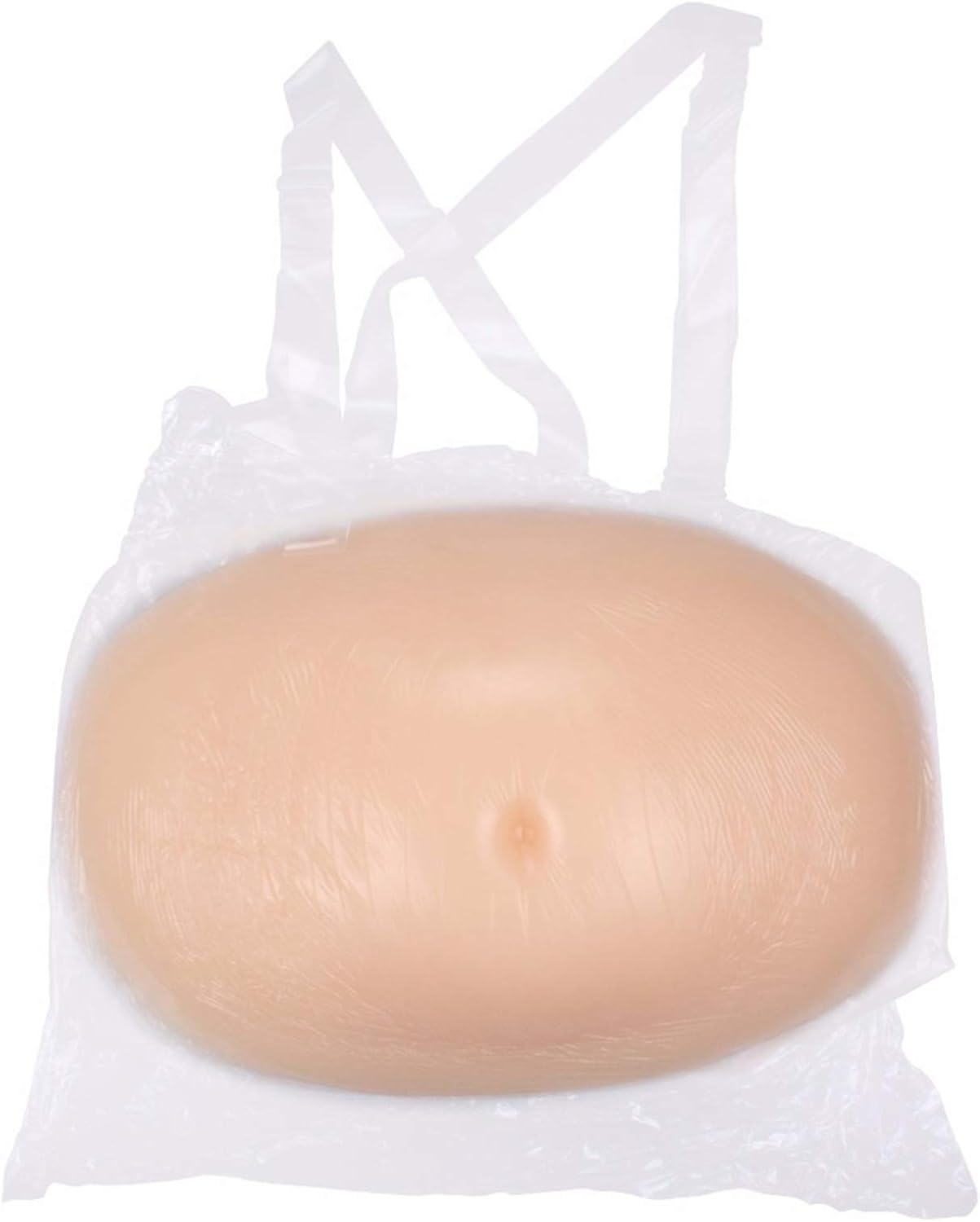 Fake Pregnancy Belly Fake Belly 100% Silicone Fake Pregnant Belly Silicone Mens/Womens Adult Spoof Belly False Tummy (Ivory 9~10 months)
