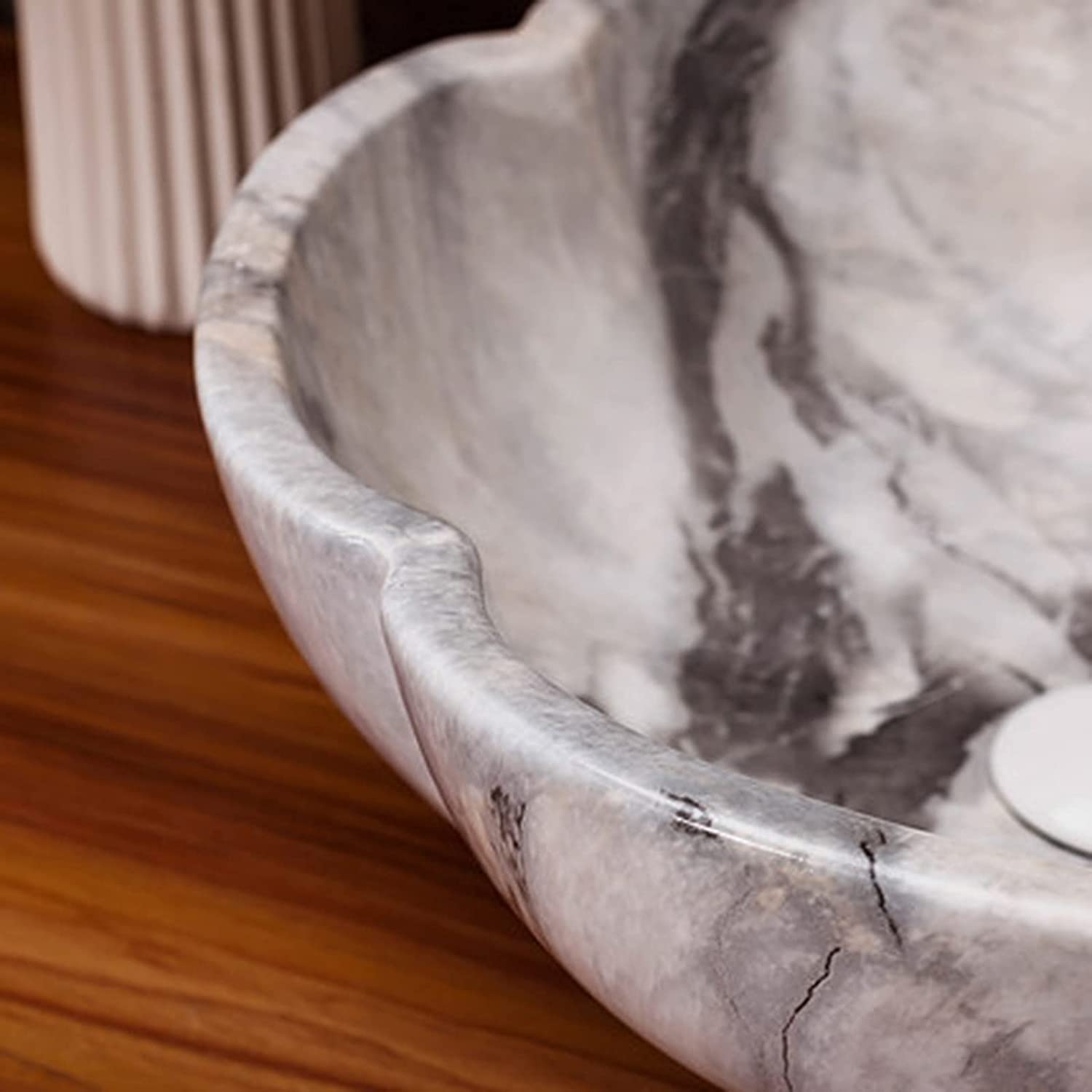 Ceramiczna Umywalka Łazienkowa, Owalna, 41 X 15 Cm, Umywalka Nablatowa, Ceramiczna Umywalka Nablatowa Z Wzorem Marmuru, Umywalka Nablatowa,Only1sink