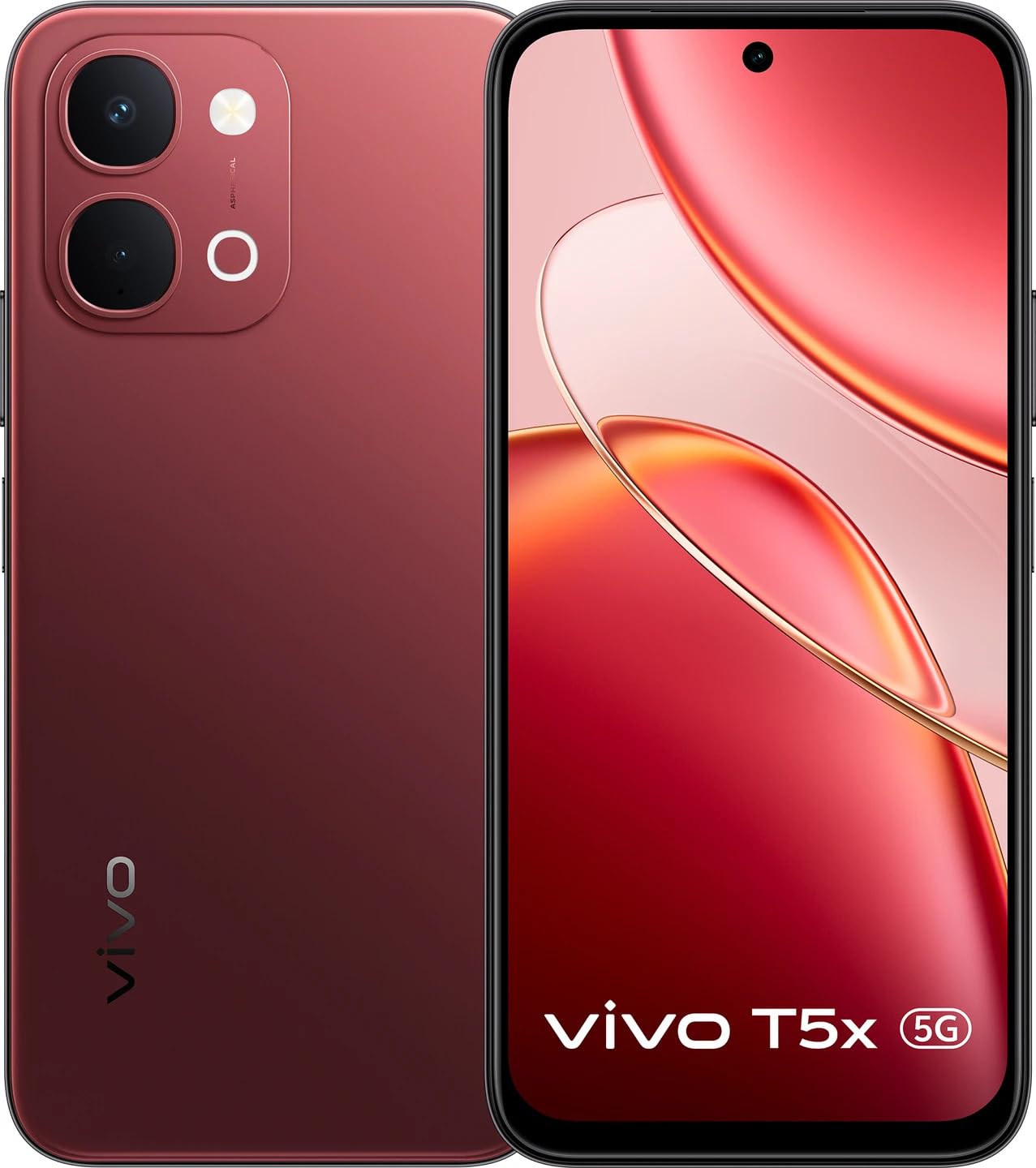 vivo T5x 5G (Fusion Red, 8GB RAM, 128GB Storage) | MediaTek Dimensity 7400-Turbo Processor | 50MP + 2MP AI Dual Rear Camera | 32MP Front Camera | 6.76-inch Display | 7200mAh Battery |-image-41