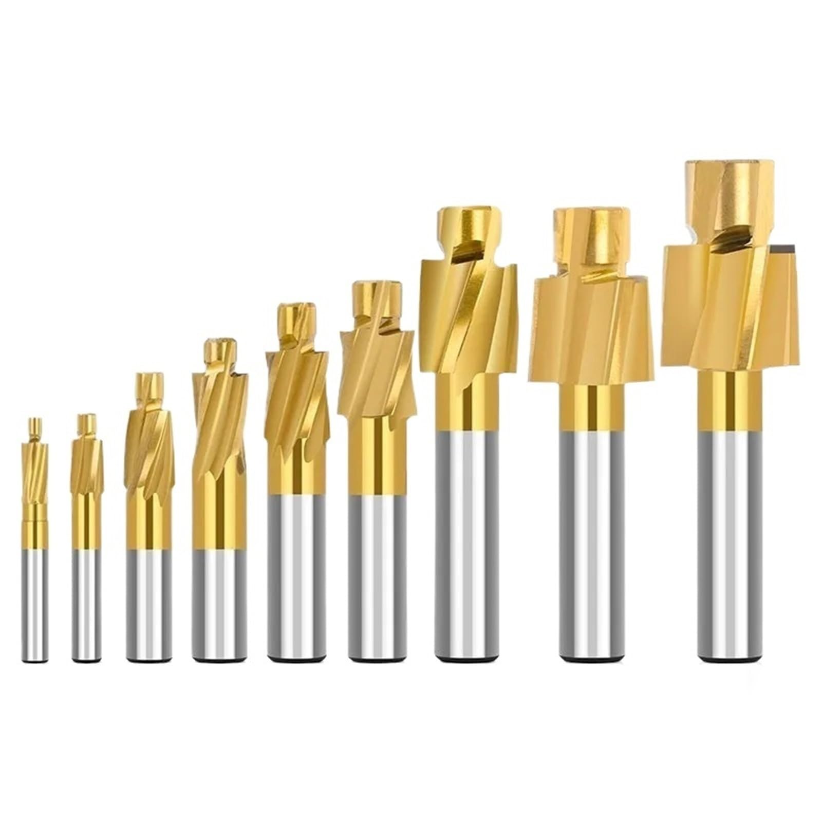 fresadora avellanadora Fresa HSS for avellanado de Metal, fresa de extremo de molde, herramienta de ranurado piloto de vástago de 6-12mm, avellanador(1pc M16)