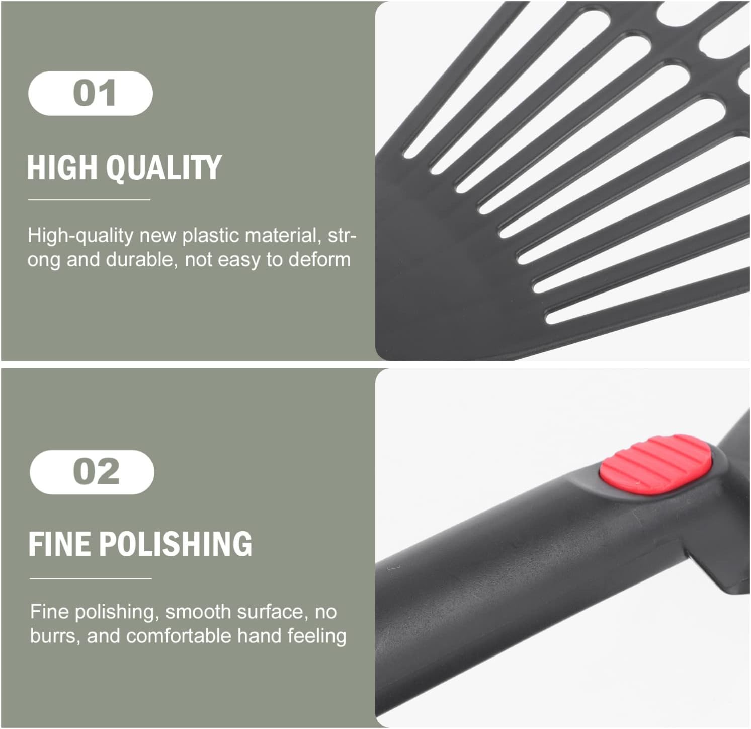 Yardwe 2Pcs Gardening Leaf Rakes Plastic Hand Held Garden Rake for Soil Loosening Leaf Gathering and Lawn Care