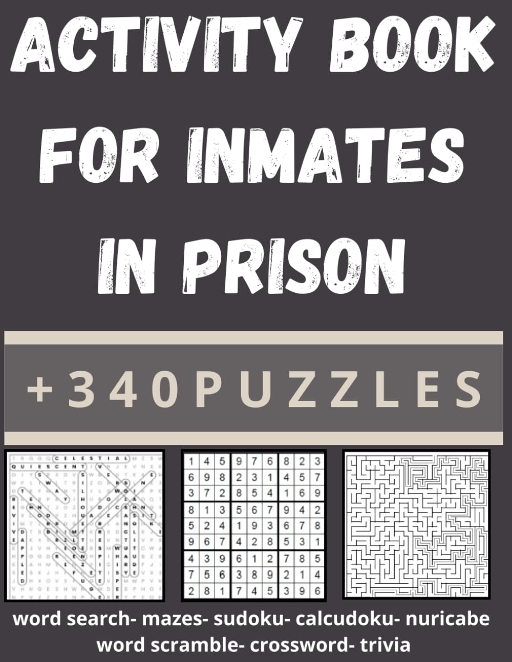 Activity Book For Inmates In Prison: +340 Brain Games And Puzzles With Positive Words For Inmates In Jail To Send To A Loved One who is incarcerated