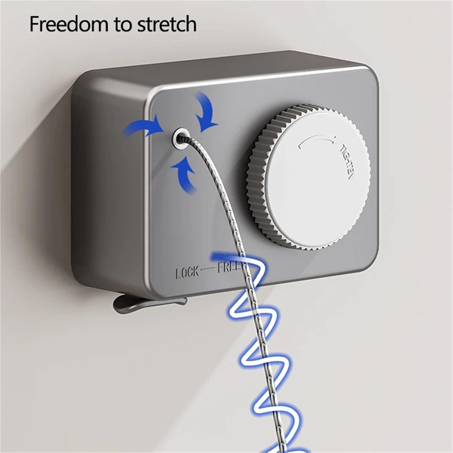 Invisible Clothes Retractable Clothesline House Interior Small Multipurpose Drying Rack Wall Rope for Bathroom, Balcony(Black)