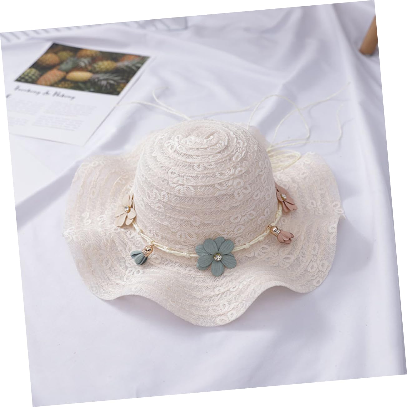 Holibanna 3pezzi Cappello Sole per Cappello Visiera Protezione UV Design per e attività all Colore Latte