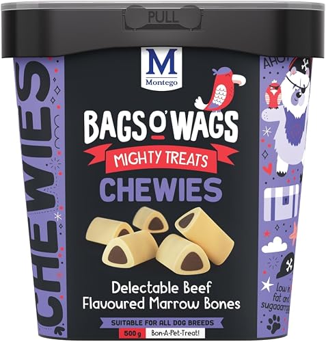 Montego Bags O' Wags Marrow Bones Chewies Dog Treats 500 g (Pack of 4)