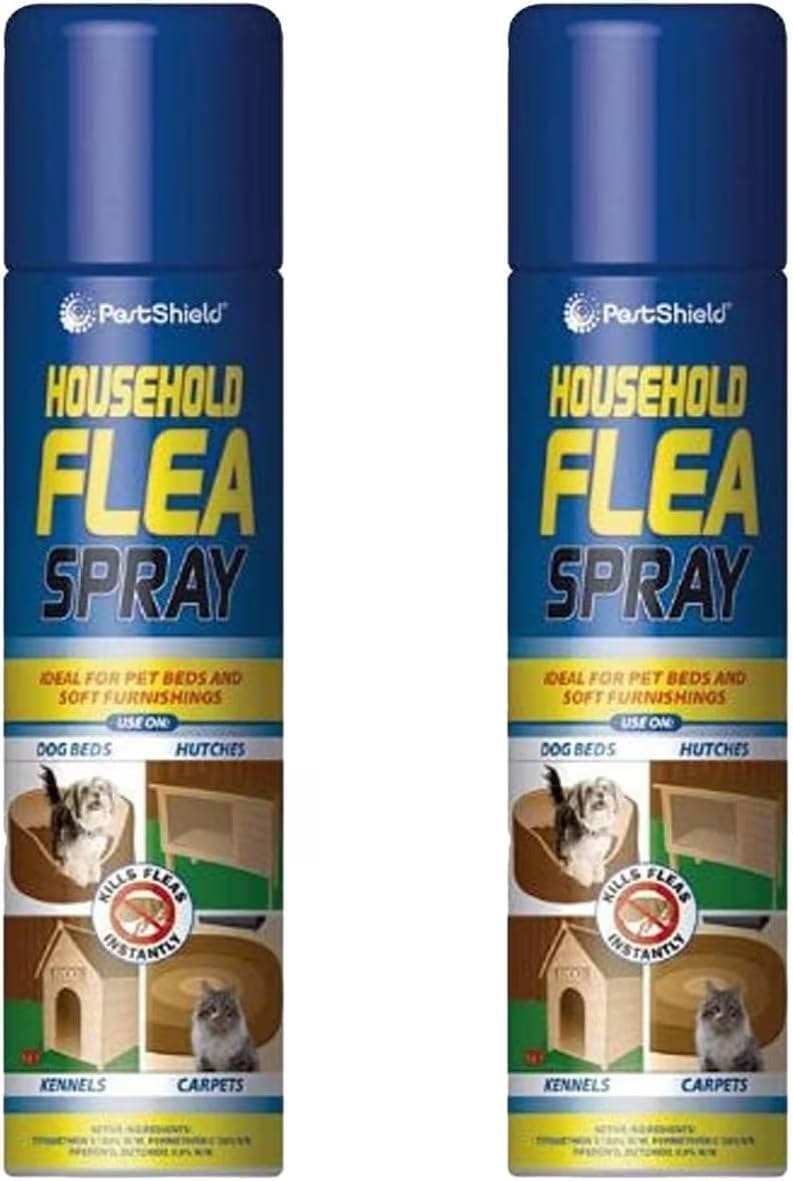 Neel Saanjh Flea Spray Household, Flea Repellent Spray For Dogs And Cats, Kills & Repel Fleas, Long Lasting Protection, Safe for Dogs and Cats, Easy Application (2 PCS)