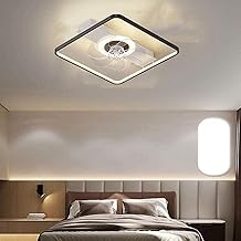 Ventilador de teto 40W com iluminação Luz de teto LED com controle remoto lâmpada de ventilação invisível escurecimento ajustável velocidade do vento lustre silencioso para sala de estar lustre 52 * 11,5 cm bons momentos