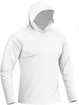 TACVASEN UPF 50+ Chemises de soleil UV Protection Quick Dry Lightweight Long Sleeve Hoodie Shirt Cool Shirt Pêche Nage pour homme