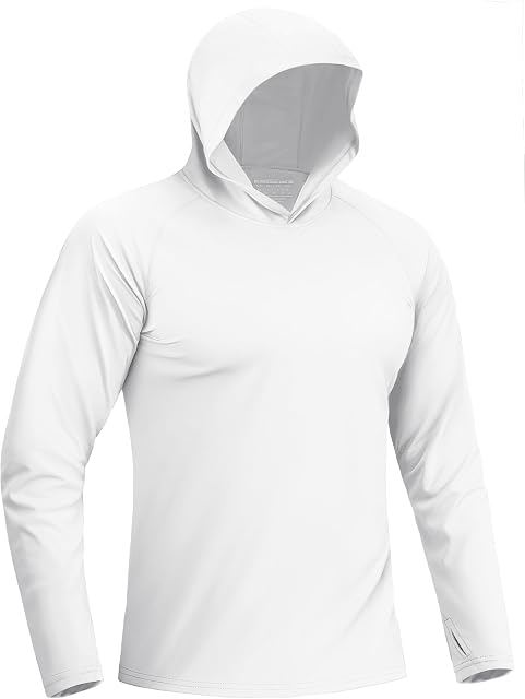 TACVASEN UPF 50+ Chemises de soleil UV Protection Quick Dry Lightweight Long Sleeve Hoodie Shirt Cool Shirt Pêche Nage pour homme
