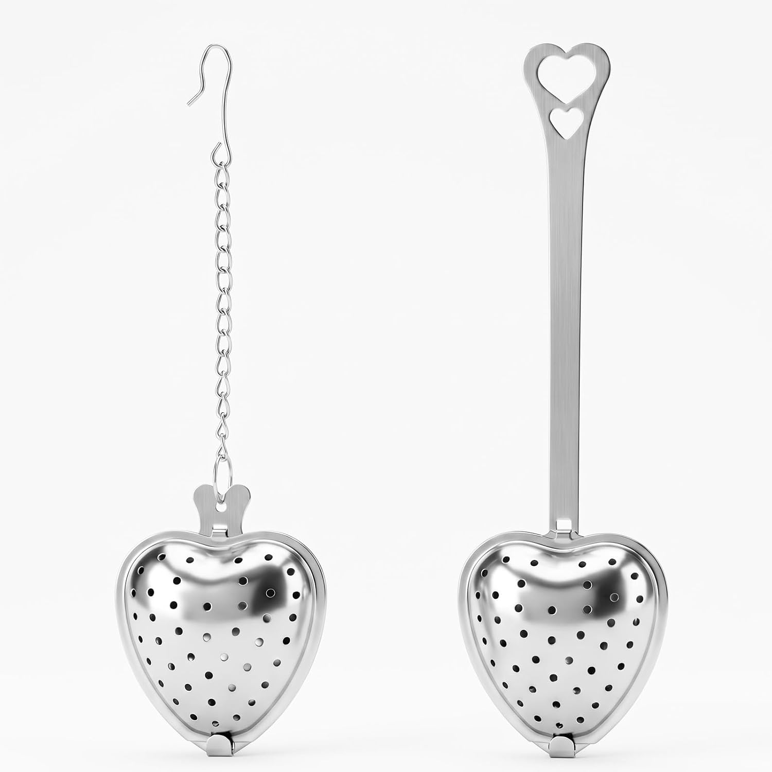 4pcs Tea Infuser for Loose Leaf Tea,Tea Strainer, Heart Strainer Spoon