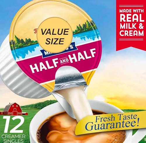 Coffee Creamer Singles Variety Pack Assorted, French Vanilla, Hazelnut, Caramel Macchiato & Half and Half. (48 Count Total)...