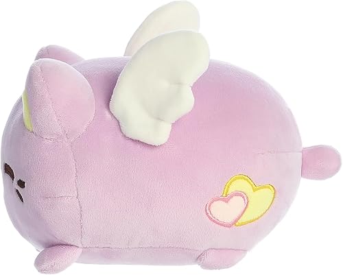 Miniatura 4 de Aurora Valentine Meowchi - Paquete de 2 piezas de felpa de 7 pulgadas, corazón de caramelo de lavanda y menta