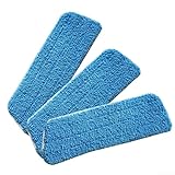 Gdfnmogo Mikrofaser-Ersatzpads für Flachmopp, waschbare Bodenwischtücher 3er Set, kompatibel mit Sprühmopps, 38 x 42 cm (Blau)